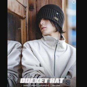 Winter 100% Cotton Knitted Stylish Skateboard Hat Street Wear Hat Men Black